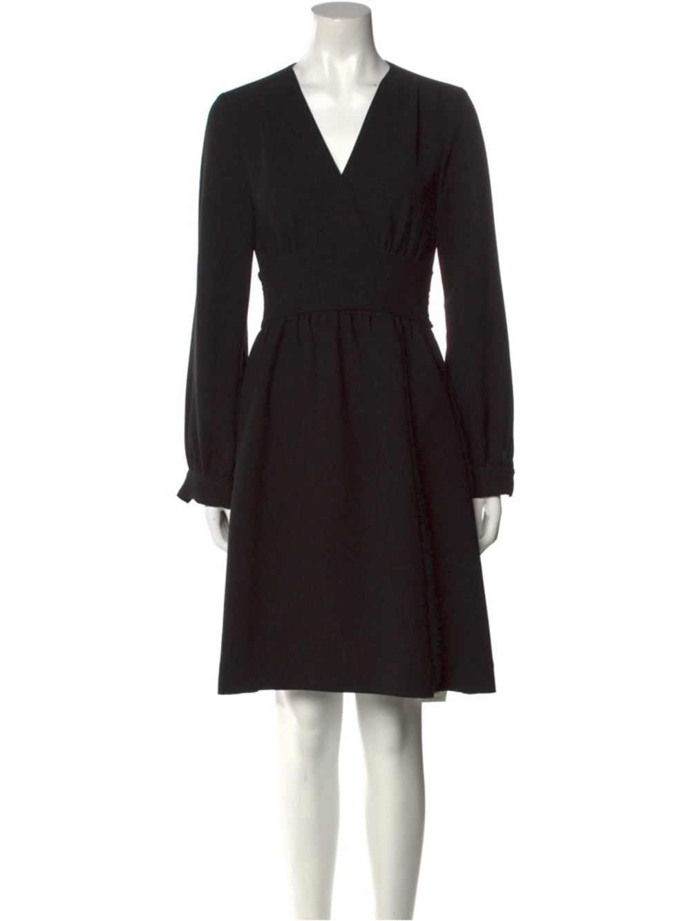 kate spade Black V-Neck Long Sleeve A-Line Dress